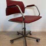 Fully Restored Cherry Office Desk Chair by Kovona, Czechoslovakia 1970’s