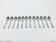 12 mocha spoons silver metal flag