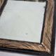 Antique Louis-Philippe mirror, painted wood imitation wood, 27 x 34 cm, 19th century