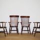 Chaises de ferme victoriennes, royaume-uni, set de 4