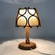 Bedside lamp, table lamp in rattan, bamboo Louis Sognot. 50s