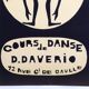 Original poster Dance lessons by D. Daverio, 1970s. Canvased.