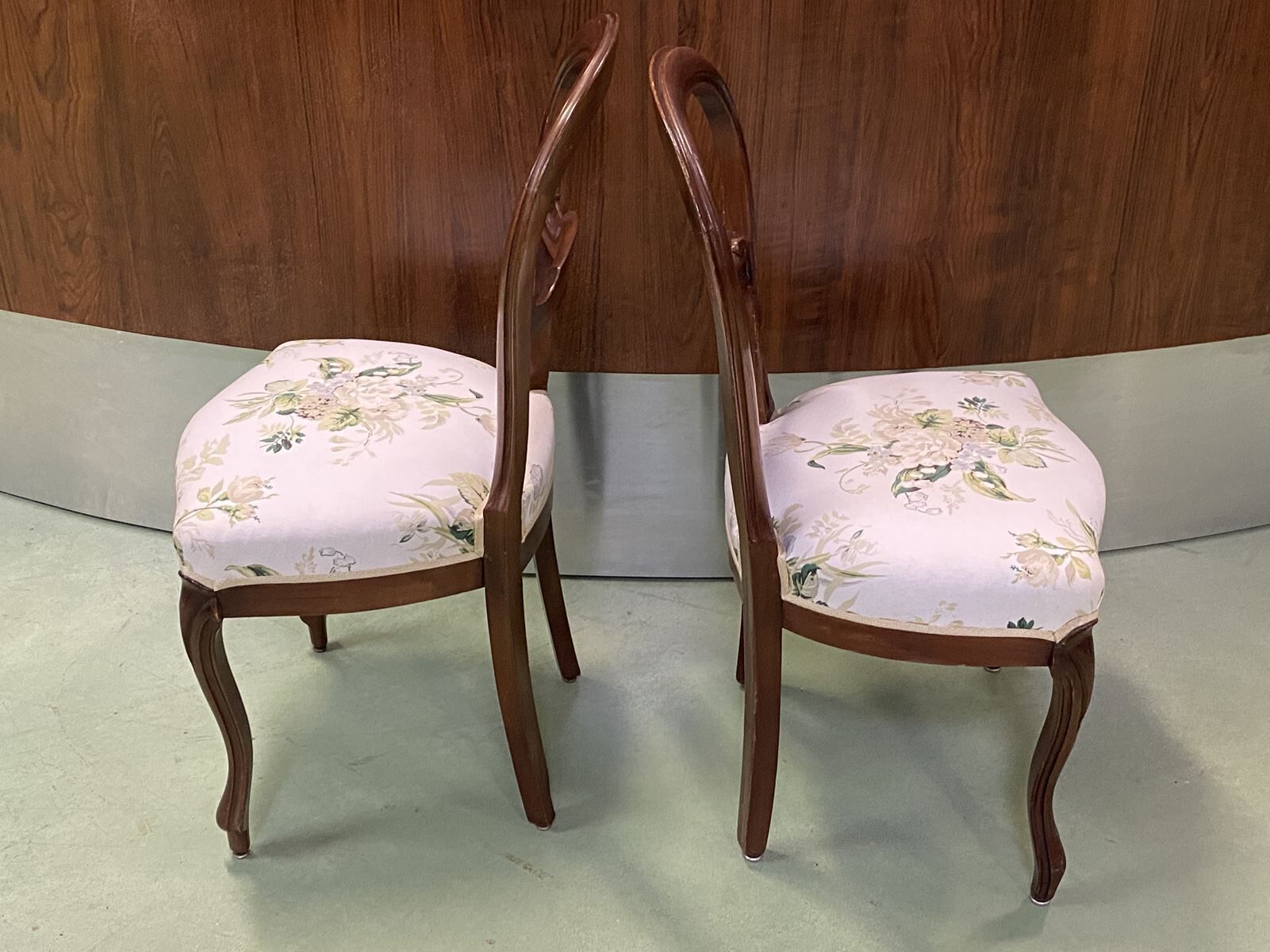 Paire de chaises Napoléon III fin XIXème en acajou