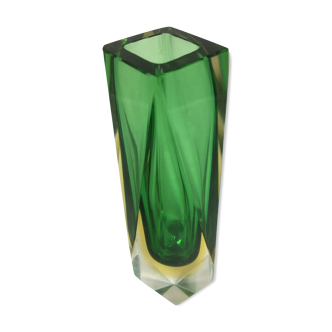 Sommerso murano glass vase, 1970s