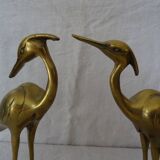 Pair of waders brass birds