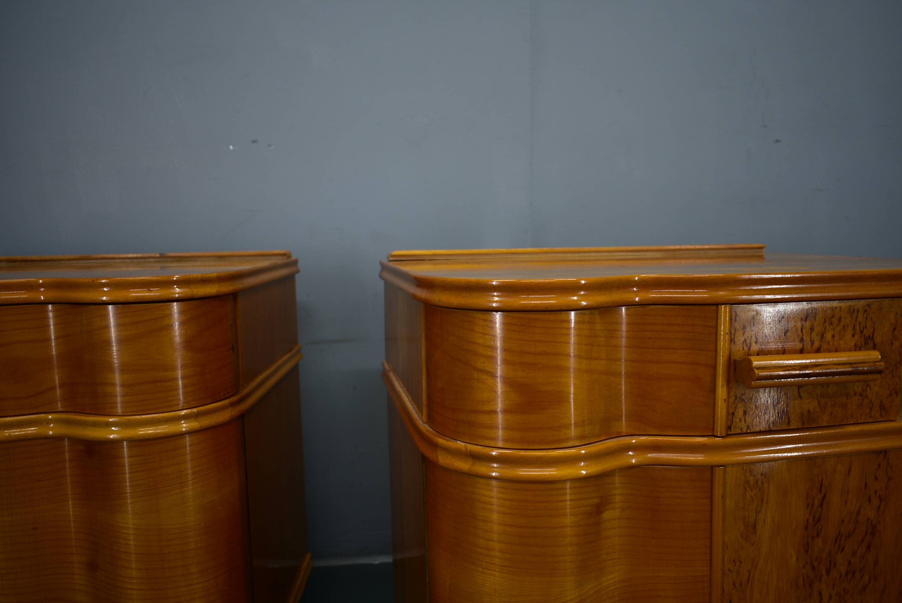 1939s pair of Art Deco bedside tables, Czechoslovakia