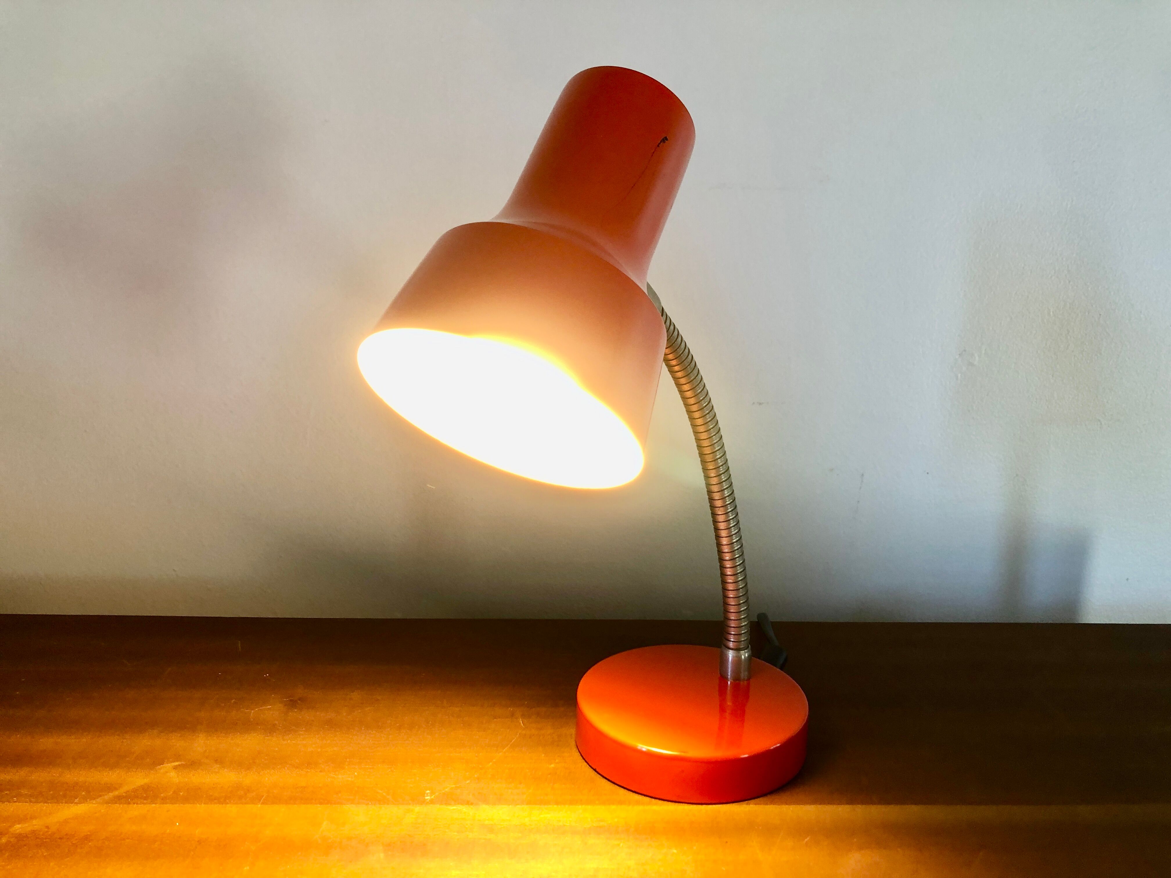 Red desk lamp 1960