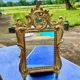 Carved and gilded wooden mirror with mercury ice sheet, Louis XV XVIIIth