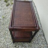 Vintage rattan storage unit