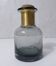 Smoked glass apothecary bottle with brass band