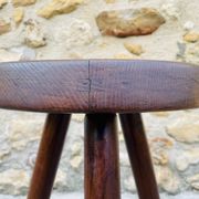 Vintage "Berger" stool, tall, in ash, Charlotte Perriand, 1950s