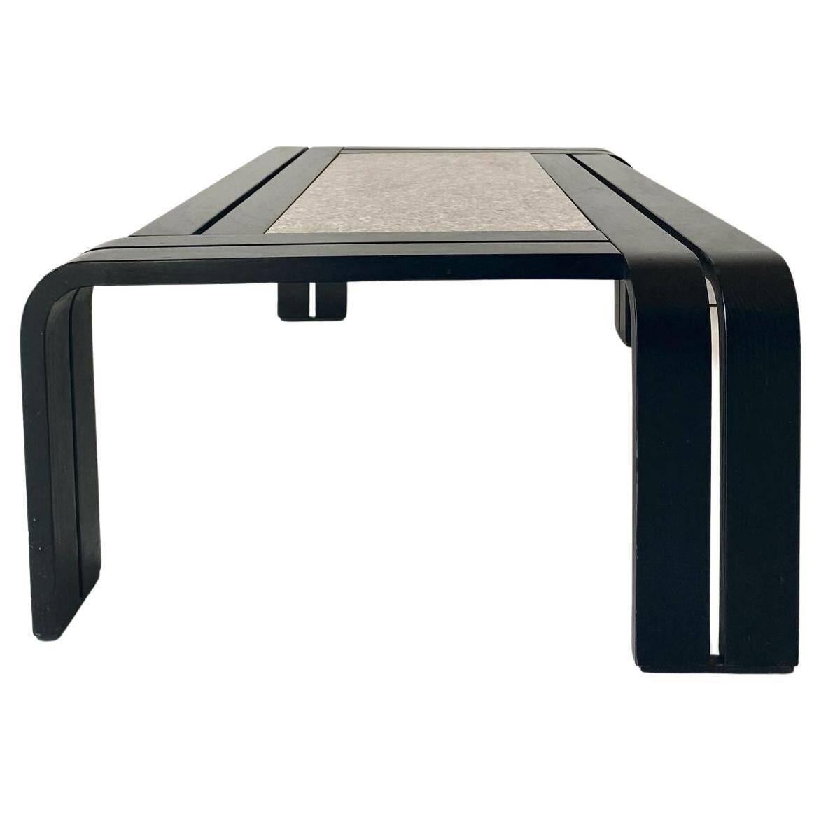 1980s vintage granite coffee table