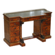 Gillow Library Desk in Burr Amboyna with Brass Gallery, circa 1852-1857