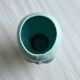 Cache-pot turquoise en forme de tête de poupée vintage