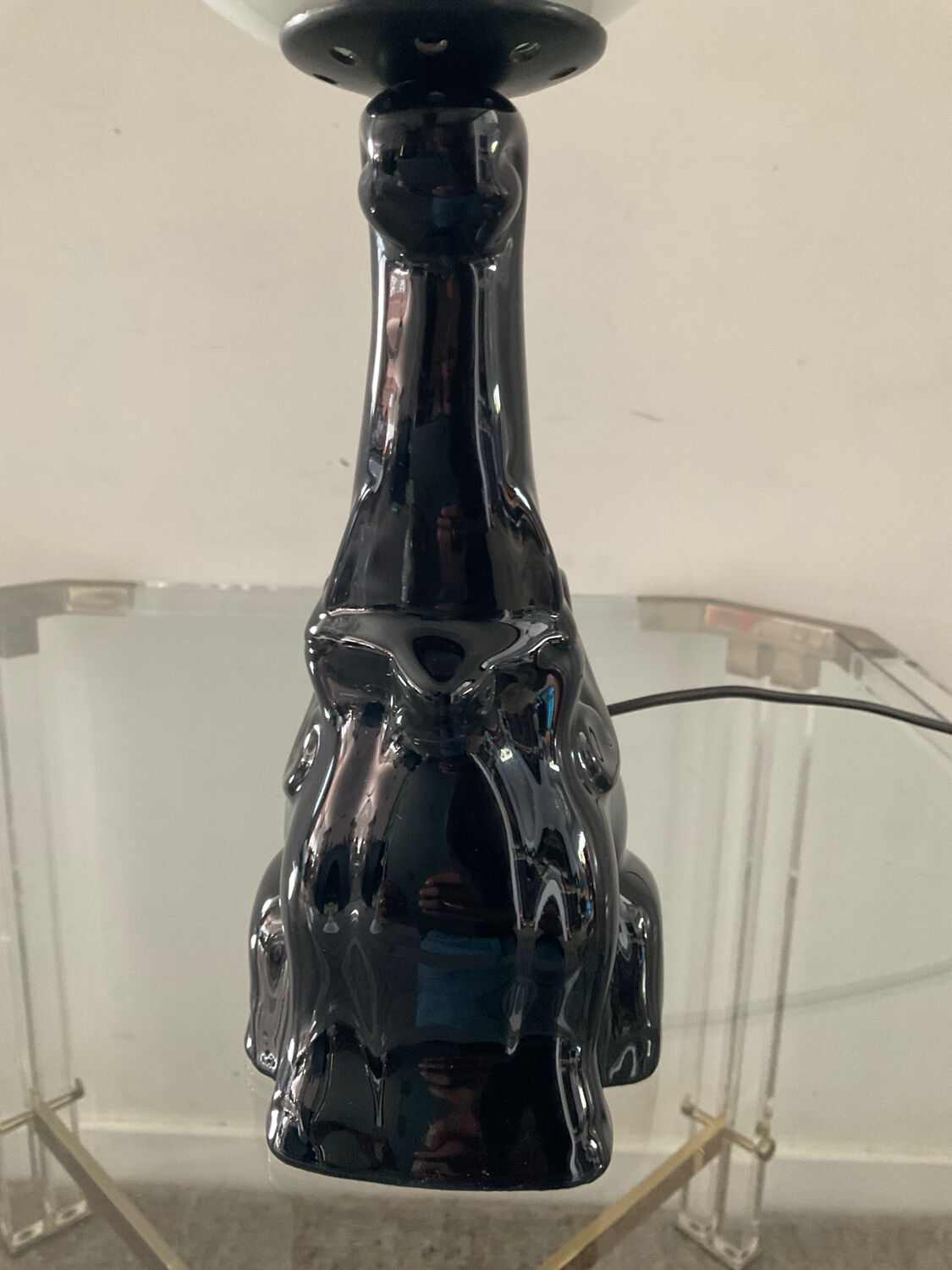 Vintage ceramic elephant lamp from the 70s