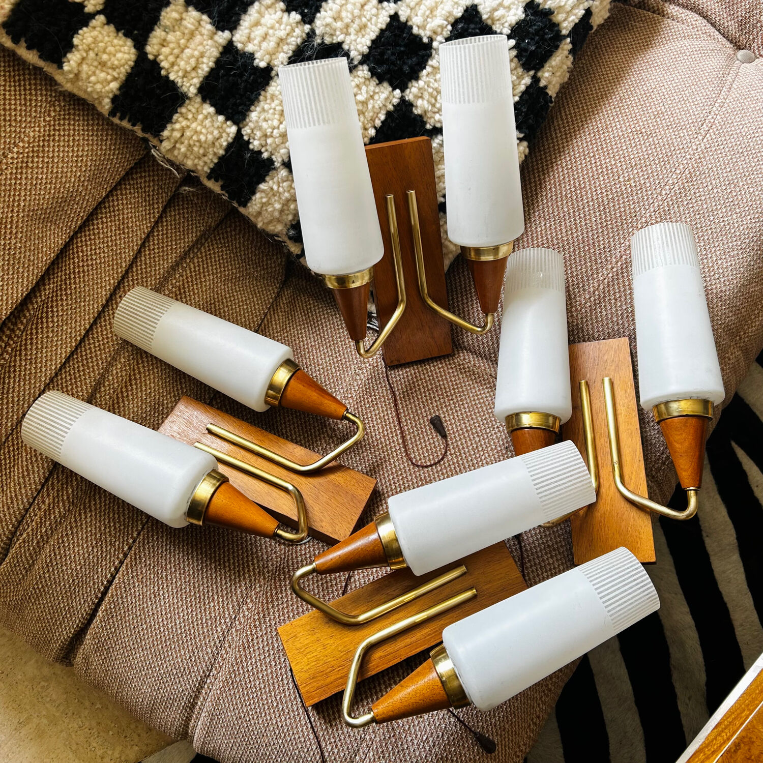 Pair of Scandinavian wall lights 1960