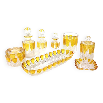 Art Deco Toilet Set - Eight Pieces - By Val Saint Lambert