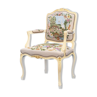 Fauteuil cabriolet de style Louis XV