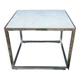 Table basse marbre et inox