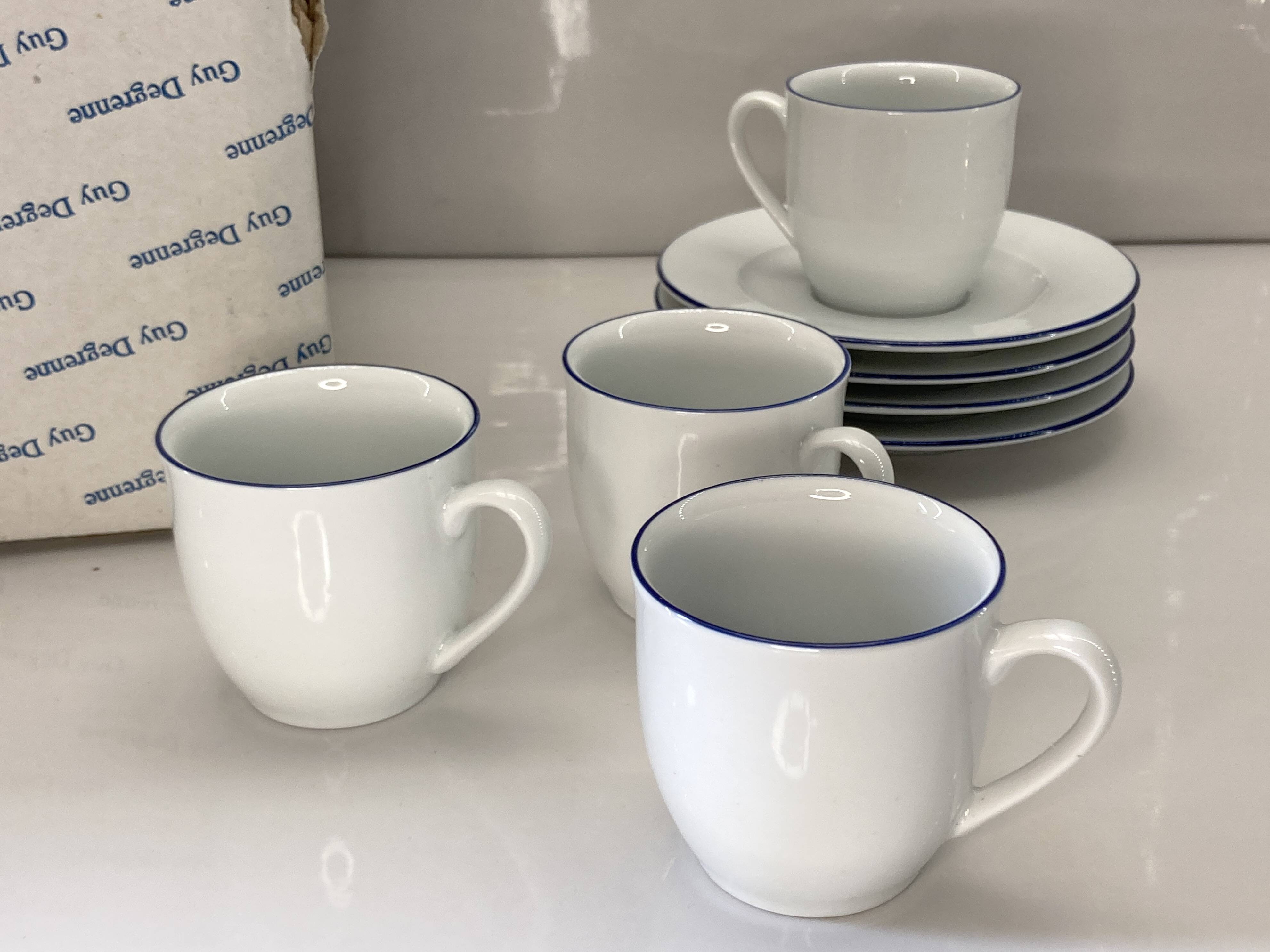 4 Espresso cups and saucers - Guy Degrenne