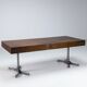 Trau Arredamenti Metallici S.P.A. large desk rosewood Italy 1960