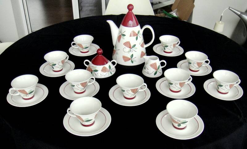 Vintage coffee service ARABIA of FINLAND 25 pieces