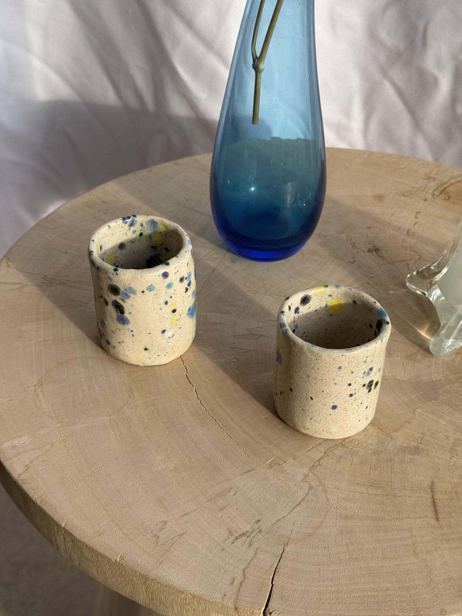 Blue soliflore vase H25 D7