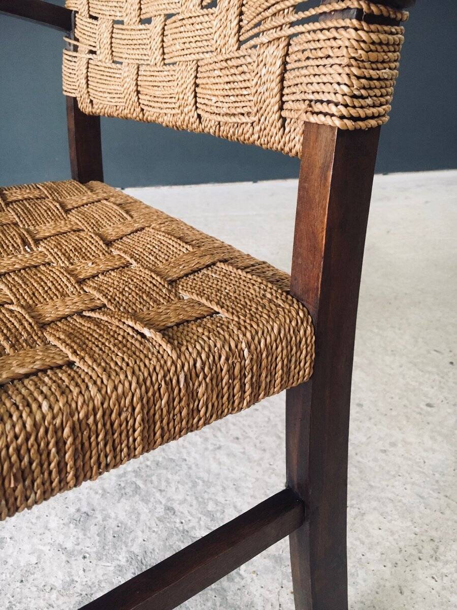 Modernist Bauhaus Rope Armchairs by Erich Dieckmann, Germany, 1930s, Set of 3