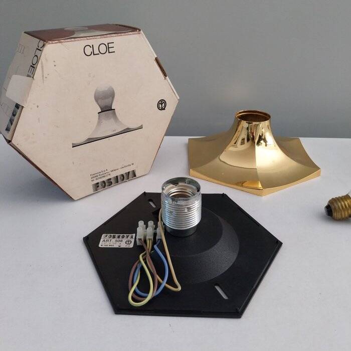 Cloe Italian wall lamp by Fosnova, 1980s