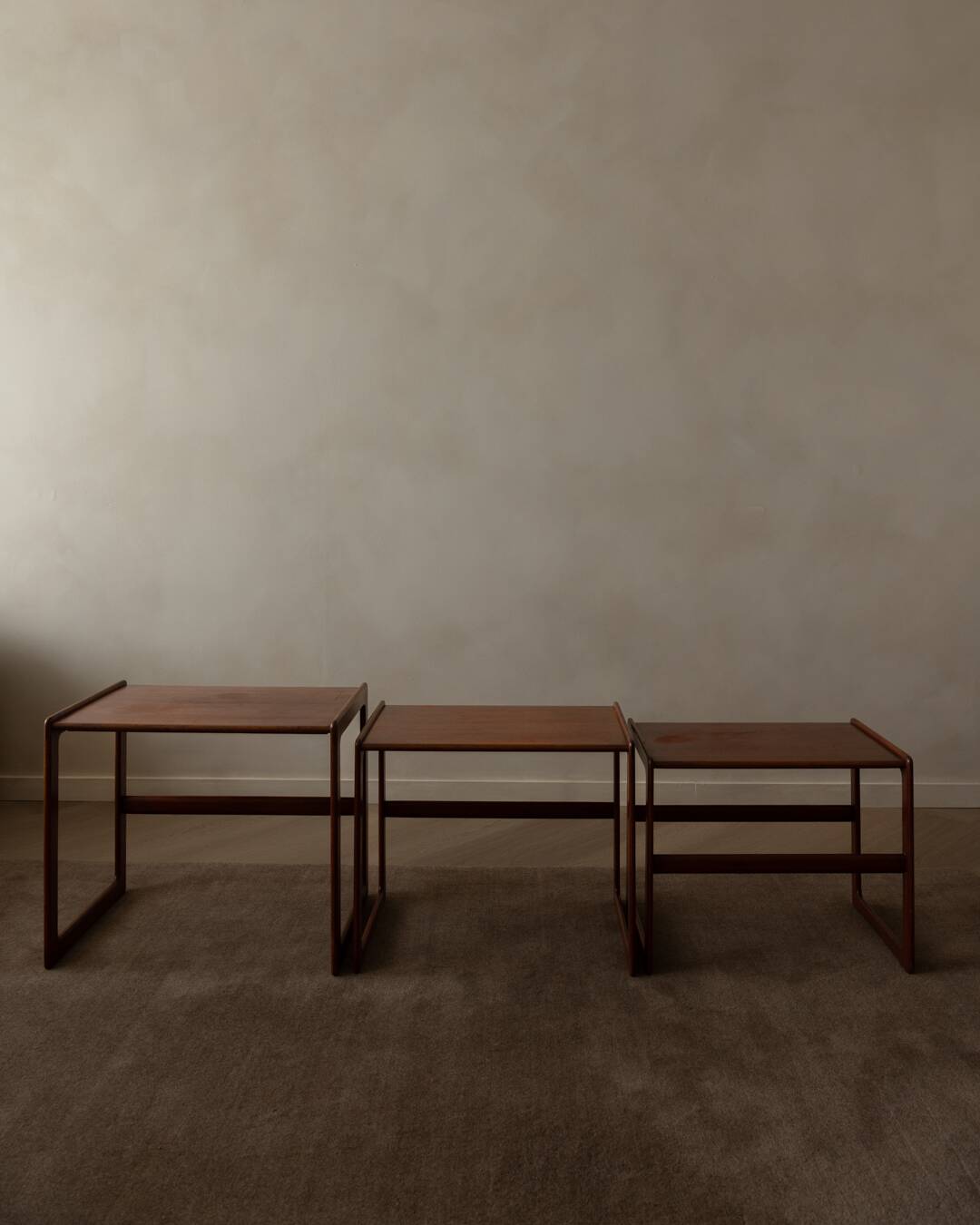 Teak nesting tables - set of 3 - Arne Hovmand-Olsen for Mogens Kold