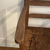 Fauteuil paillé ancien