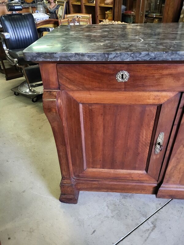 Bahut 2 doors 2 drawers in walnut period restoration a crosse