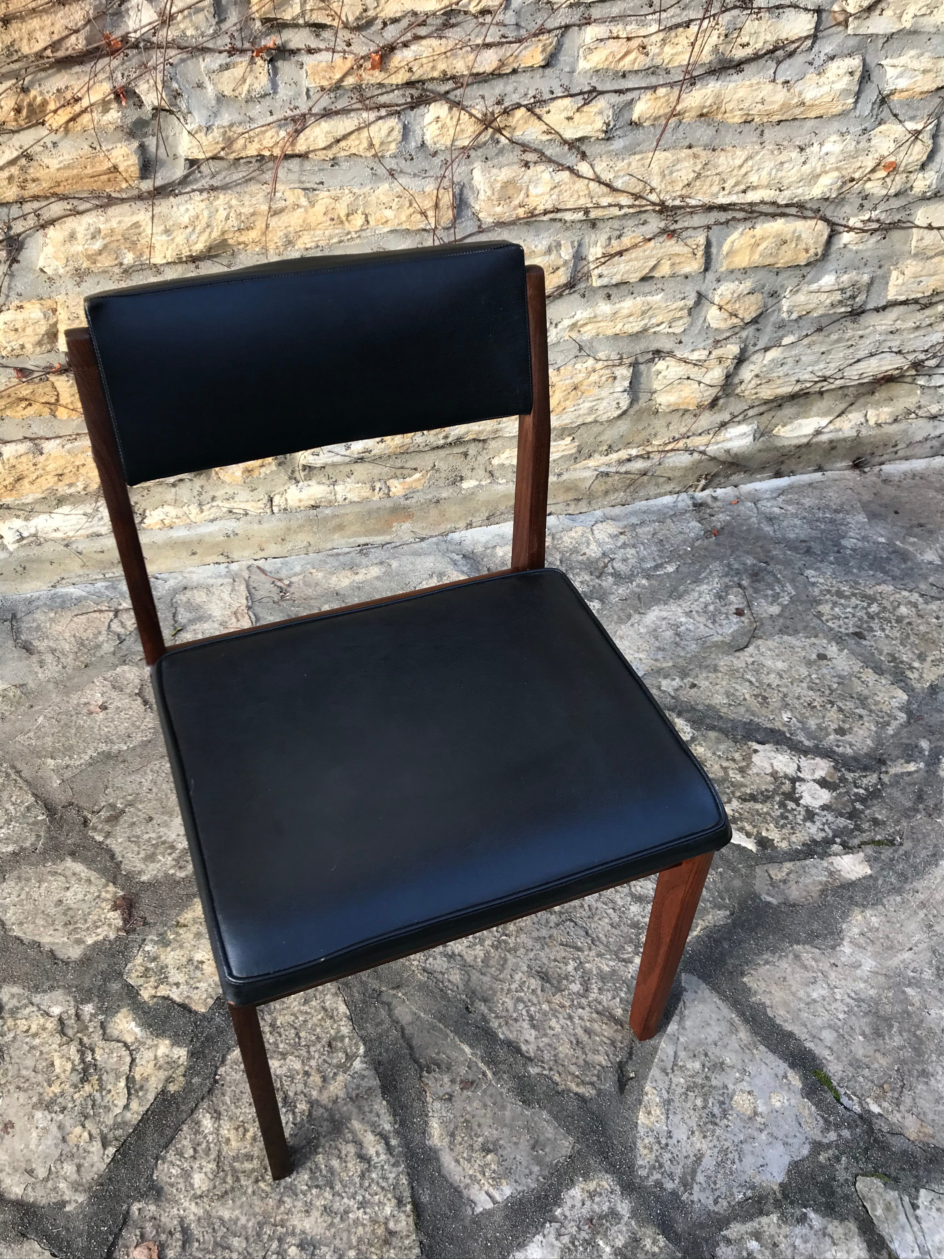 Wooden chair and skai