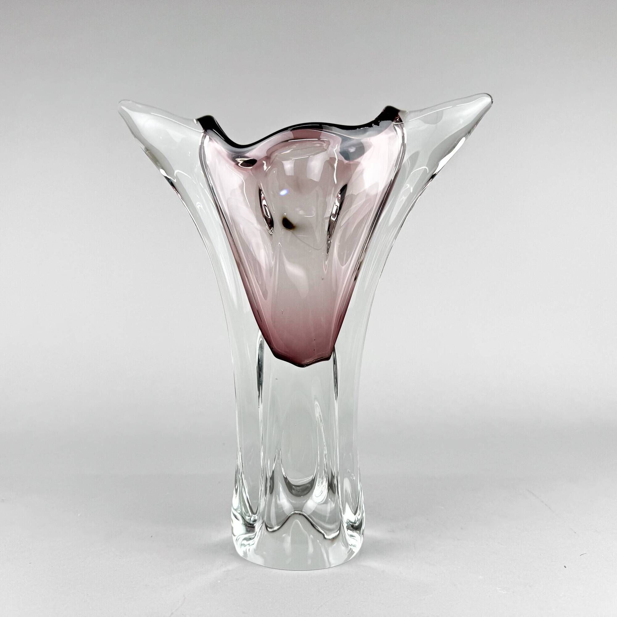 Vintage Art Glass Vase by Josef Hospodka for Chribska Glasswork, 1960's