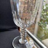6 verres à vin cuit Baccarat modèle "Clermont", XIXème
