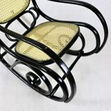 Vintage Black Rocking Chair attributed to Michael Thonet