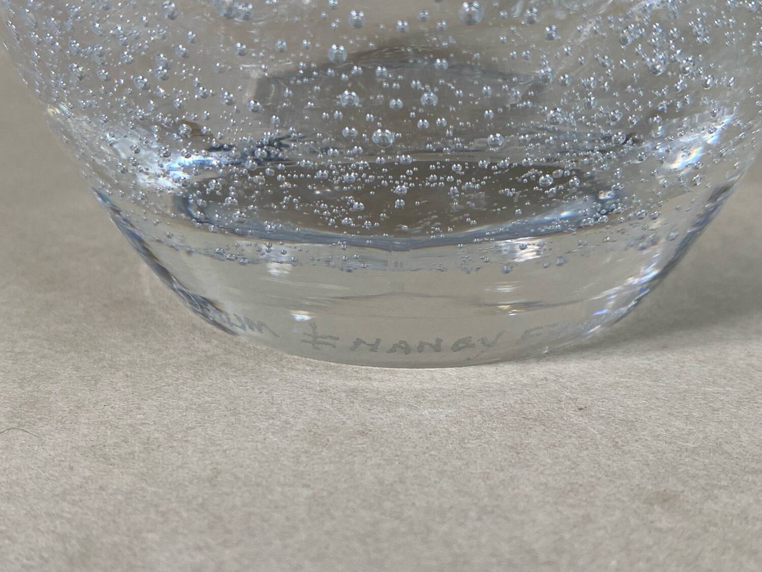 Daum Nancy France, bubble vase, circa 1930