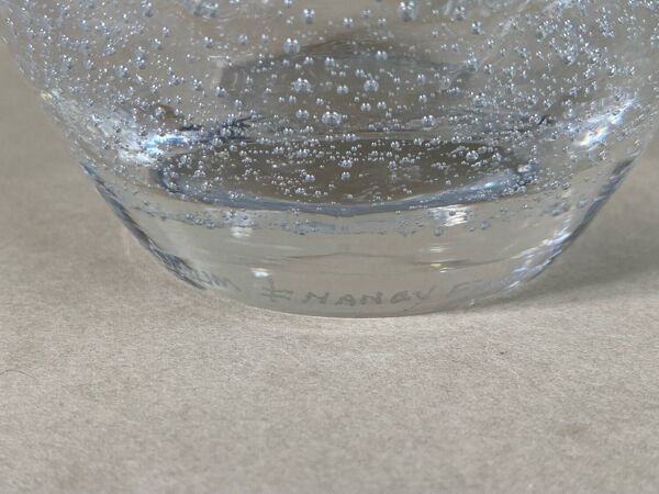 Daum Nancy France, vase bullé, vers 1930