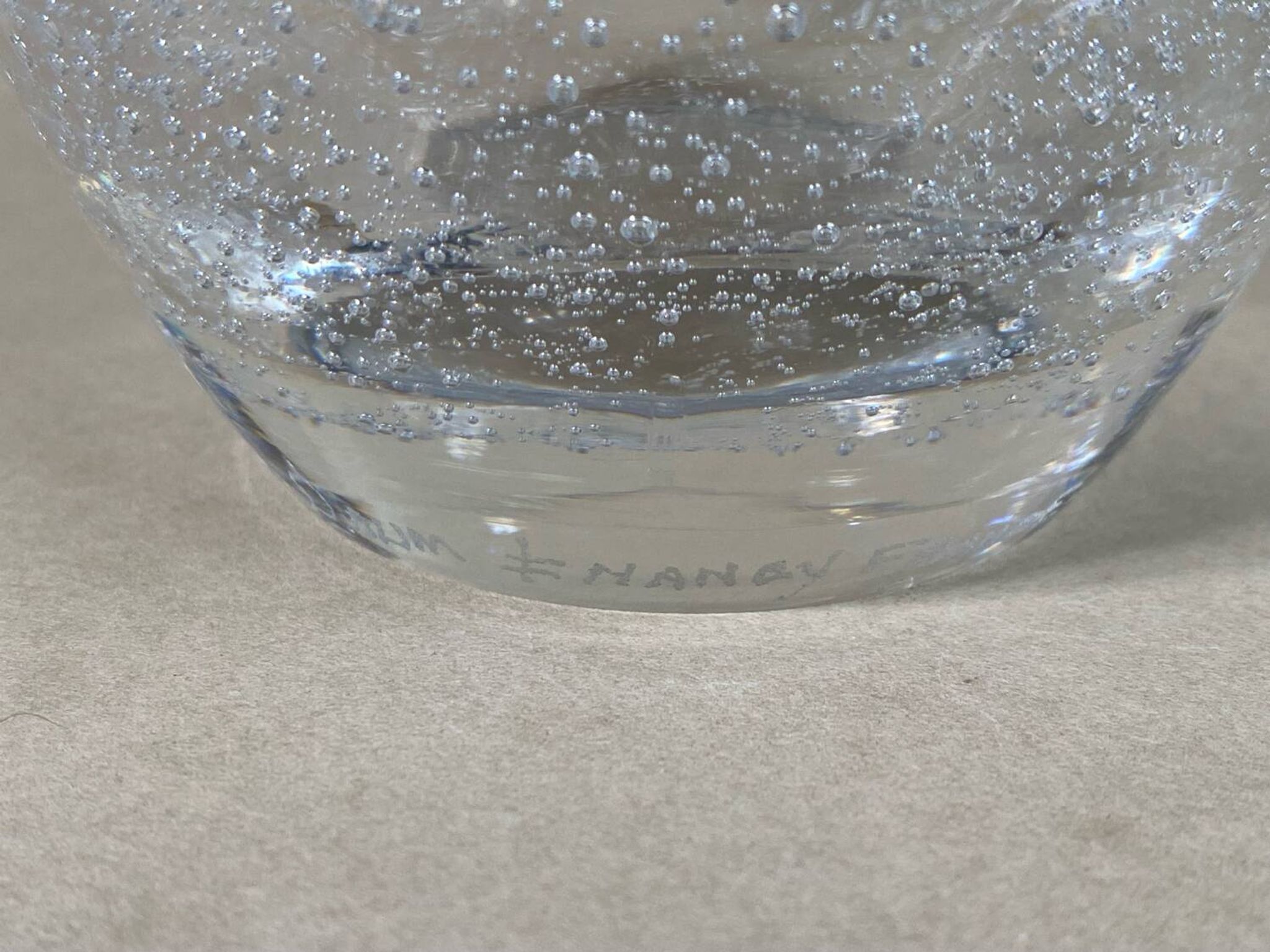 Daum Nancy France, bubble vase, circa 1930