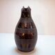 Antique Brutalist Brown Stoneware Pitcher from Berry Vintage Carafe