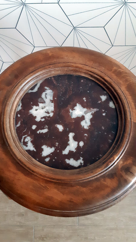 Vintage harness in walnut and marble