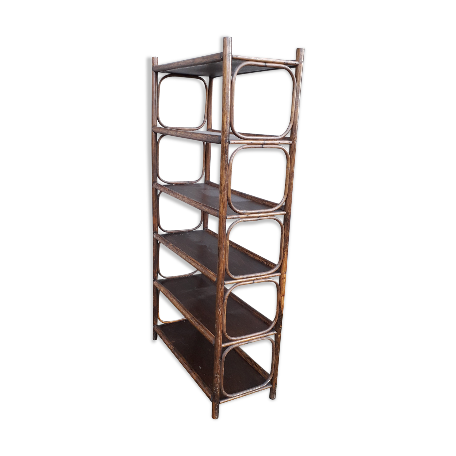Rattan bookcase