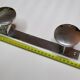 Coat rack in chrome metal art deco style, 2 hooks, 25 cm