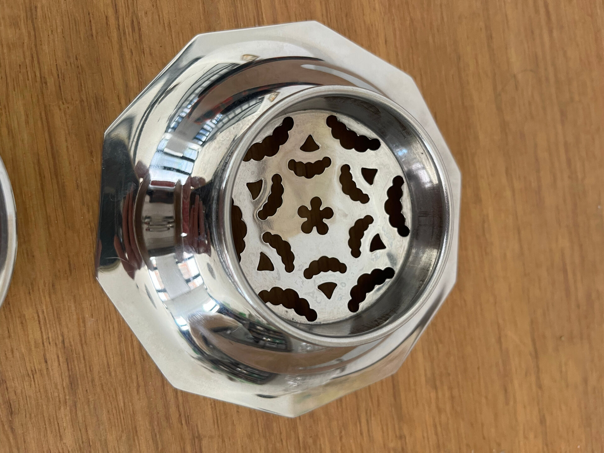 Vintage stainless steel butter dish
