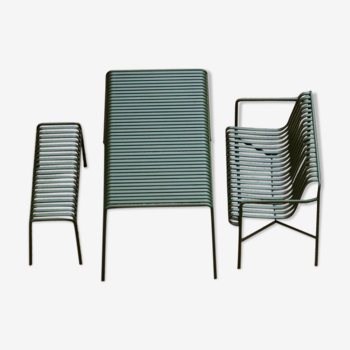 Ensemble table, banc et canapé Palissade Hay par les frères Bouroullec