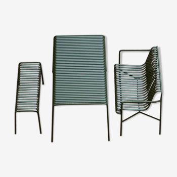 Palissade Hay table, bench and sofa set by the Bouroullec brothers