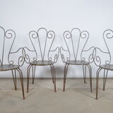 Chaises de jardin en fer forgé