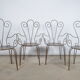 Chaises de jardin en fer forgé