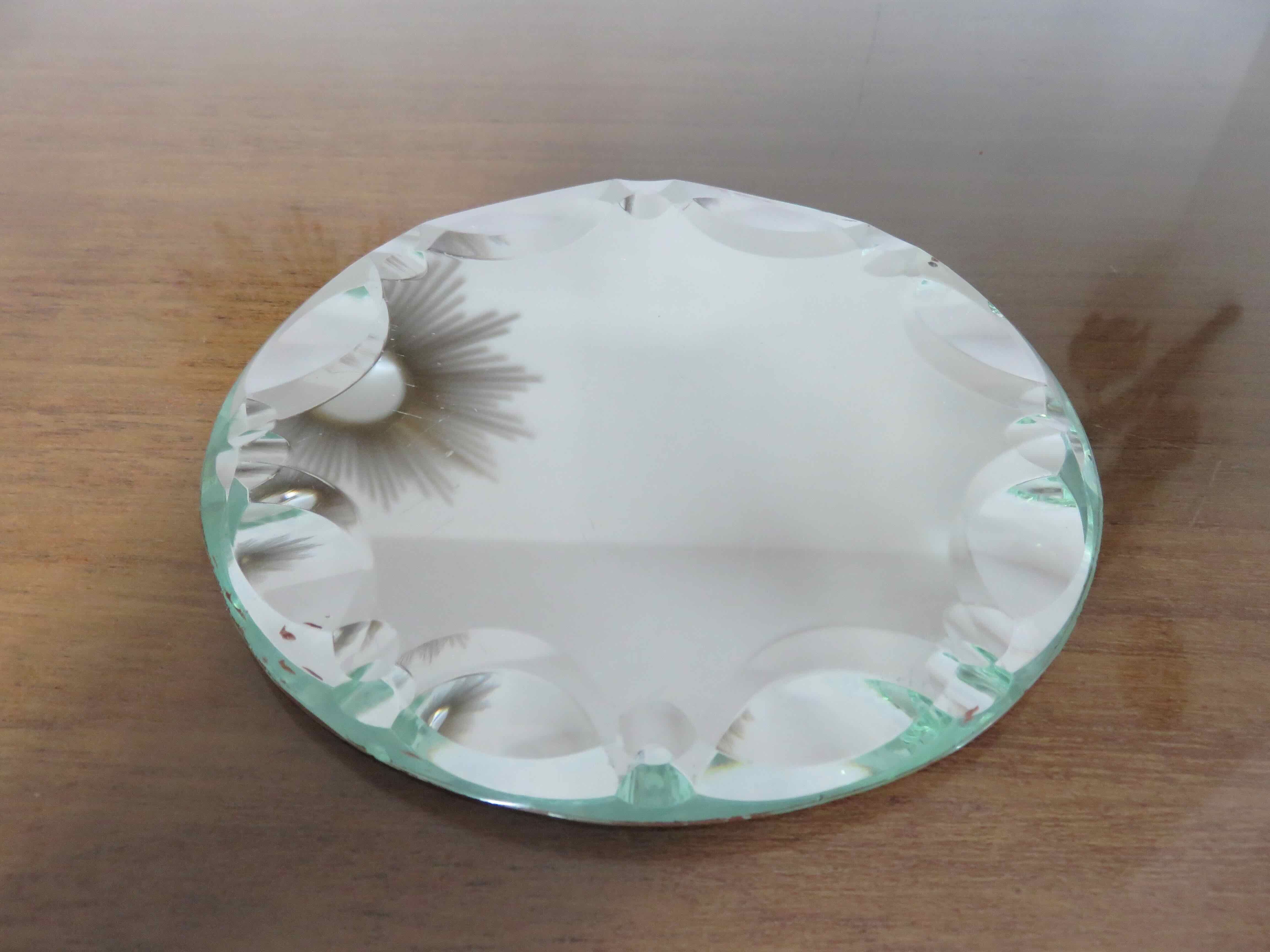 Set of 6 small antique mirrors beveled art Deco to pose