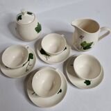 Vintage coffee service, hand-painted plant decor, Villeroy and Boch